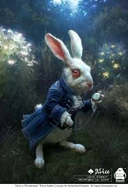 white rabbit alice wonderland