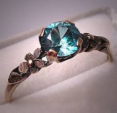 blue zircon gemstone