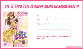 cartes d invitation anniversaire