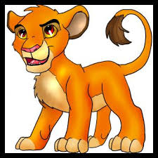 how to draw simba from the lion king