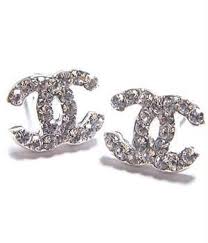 chanel logo earring