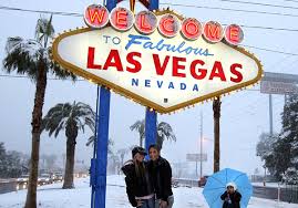 A rare snowfall hit Las Vegas