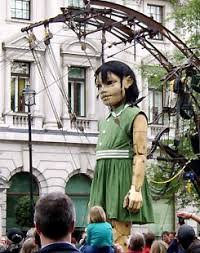 giant puppet girl