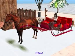 one horse open sleigh