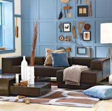 blue and brown decor