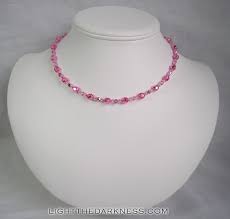 pink beaded necklaces