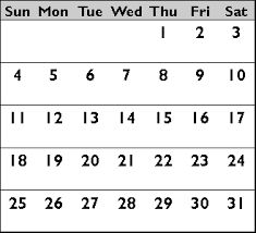 december calendar