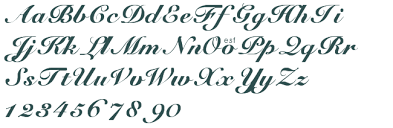 cursive elegant font