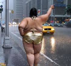 fat girl on motorcycle
