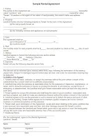 sample rental agreement