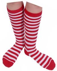 red striped socks