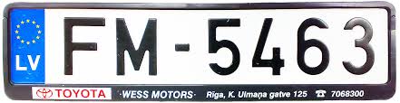 numberplate