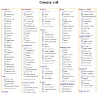 printable grocery list