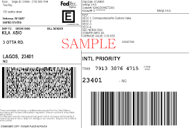 fedex shipping label