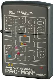 The Pacman level etched on the