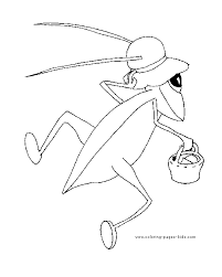 grasshopper coloring pictures