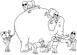 blind man elephant