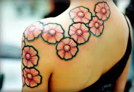 girl flower tattoos