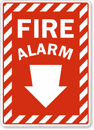 fire alarm sign