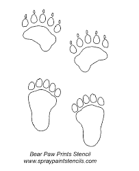 paw prints stencil