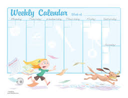 weekly calendar printable