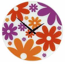 floral wall clock