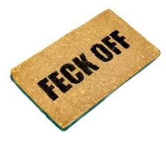 feck off doormat