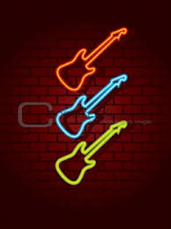 neon guitar light