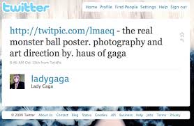 Lady GaGa Twitters her Monster