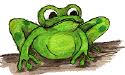 five green speckled frogs