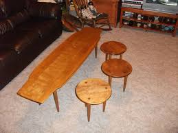 coffee table with stools underneath