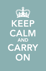be calm and carry on poster