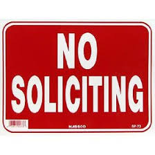 no soliciting