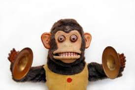 wind up monkey with cymbals