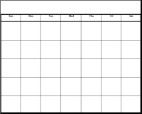 blank monthly calendar