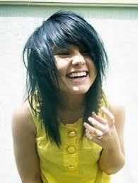 medium length emo hairstyle
