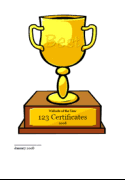 printable trophy colouring sheet