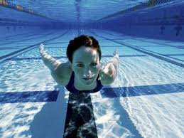 swimming underwater