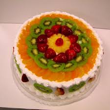 fruit cake and ice cream