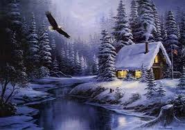 cabin in the snow
