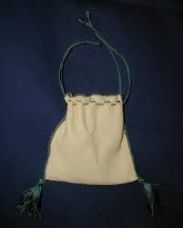 drawstring leather pouch