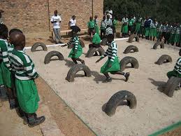 recycled tire playground