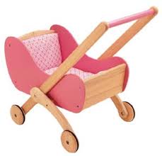 wooden doll pram
