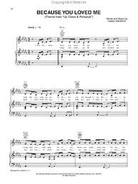 celine dion sheet music