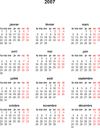 french calendar 2010