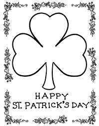 shamrock coloring sheets
