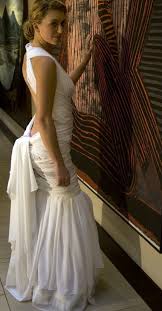 chiffon wedding gown