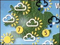 weather map of england