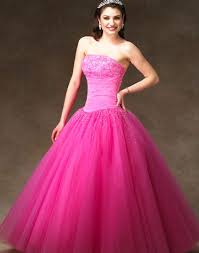 pink long dress