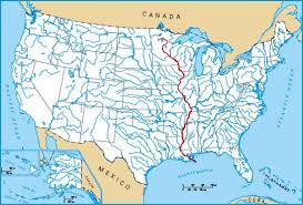 Map of Mississippi River
